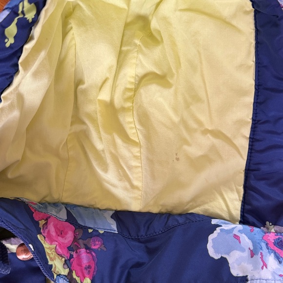 Joules Blue Floral Kids Quilted Jacket - Picture 11 of 12